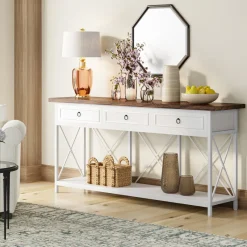 Tribesigns Console Tables|Console Tables*3 - Drawer Console Table, 70.8