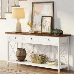 Tribesigns Console Tables|Console Tables*3 - Drawer Console Table, 70.8