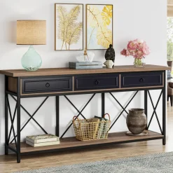 Tribesigns Console Tables|Console Tables*3 - Drawer Console Table, 70.8