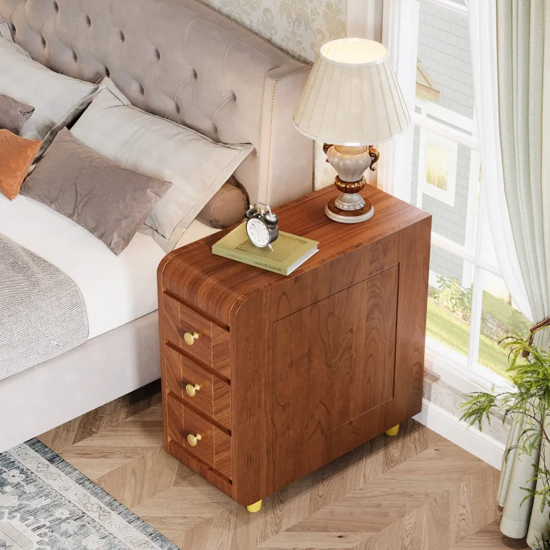 Tribesigns End & Side Tables*3 - Drawer End Table, Small Classic Sofa Side table Bedside Table