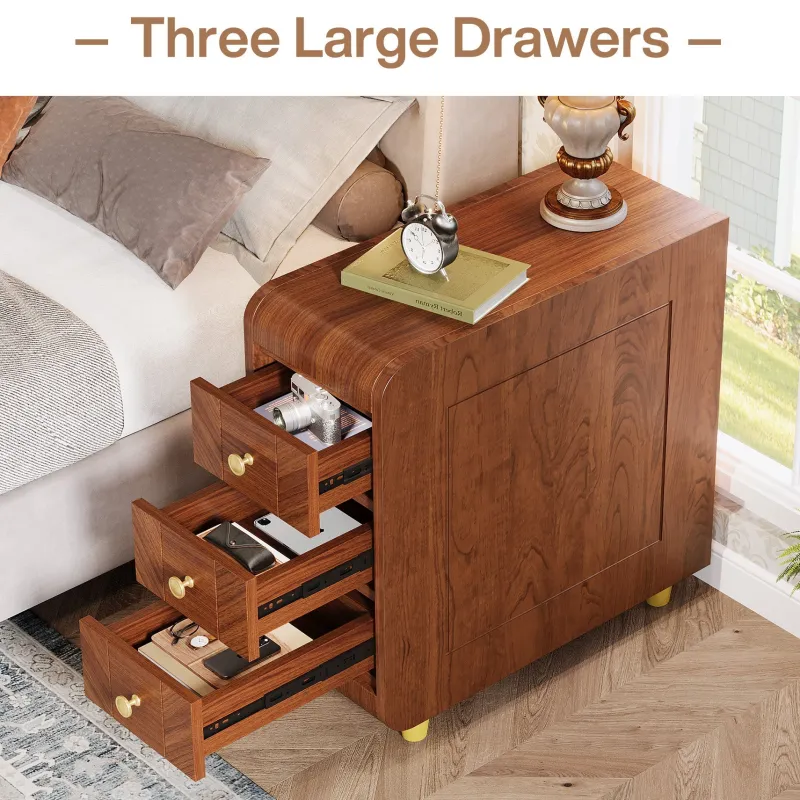 Tribesigns End & Side Tables*3 - Drawer End Table, Small Classic Sofa Side table Bedside Table