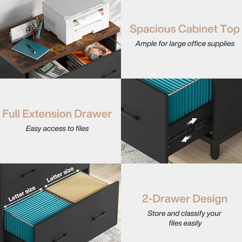Tribesigns Printer Stands|Printer Stands*2 - Drawer File Cabinet, Lateral Filing Cabinet Printer Stand