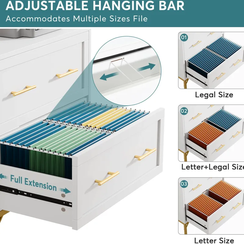 Tribesigns Printer Stands|Printer Stands*2 - Drawer File Cabinet, Lateral Storage Cabinet Printer Stand
