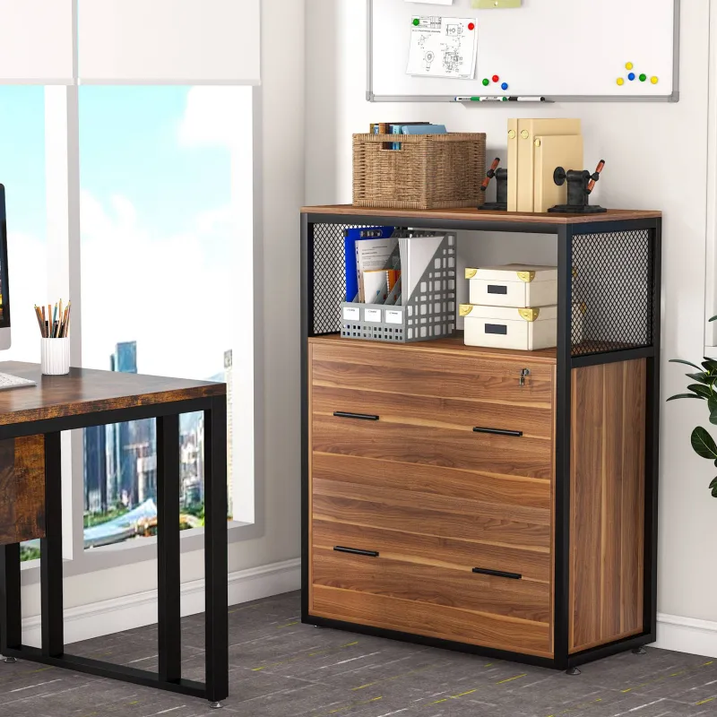 Tribesigns File Cabinets|File Cabinets*2 - Drawer File Cabinet, Letter/Legal / A4 Size Filing Cabinet with Lock