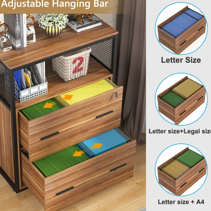 Tribesigns File Cabinets|File Cabinets*2 - Drawer File Cabinet, Letter/Legal / A4 Size Filing Cabinet with Lock