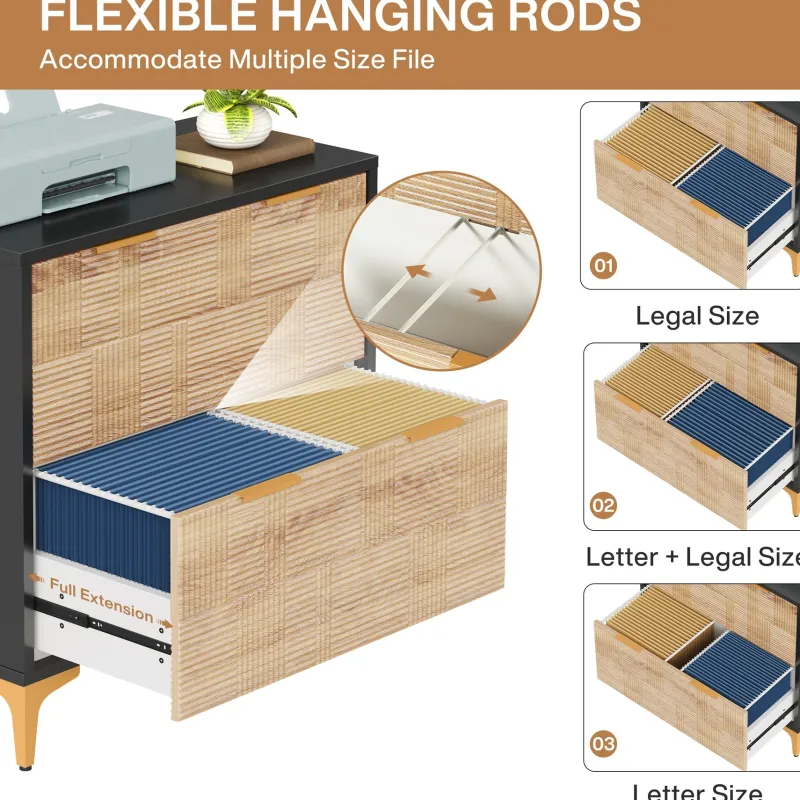 Tribesigns File Cabinets|File Cabinets*2 - Drawer File Cabinet, Modern Filing Cabinet with Adjustable Hanging Bar