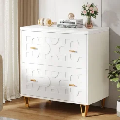 Tribesigns Printer Stands|Printer Stands*2 - Drawer File Cabinet, Modern Storage Filing Cabinet Printer Stand