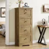 Tribesigns File Cabinets|File Cabinets*4 - Drawer File Cabinet, Vintage Vertical Filing Cabinet