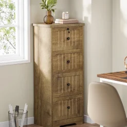 Tribesigns File Cabinets|File Cabinets*4 - Drawer File Cabinet, Vintage Vertical Filing Cabinet