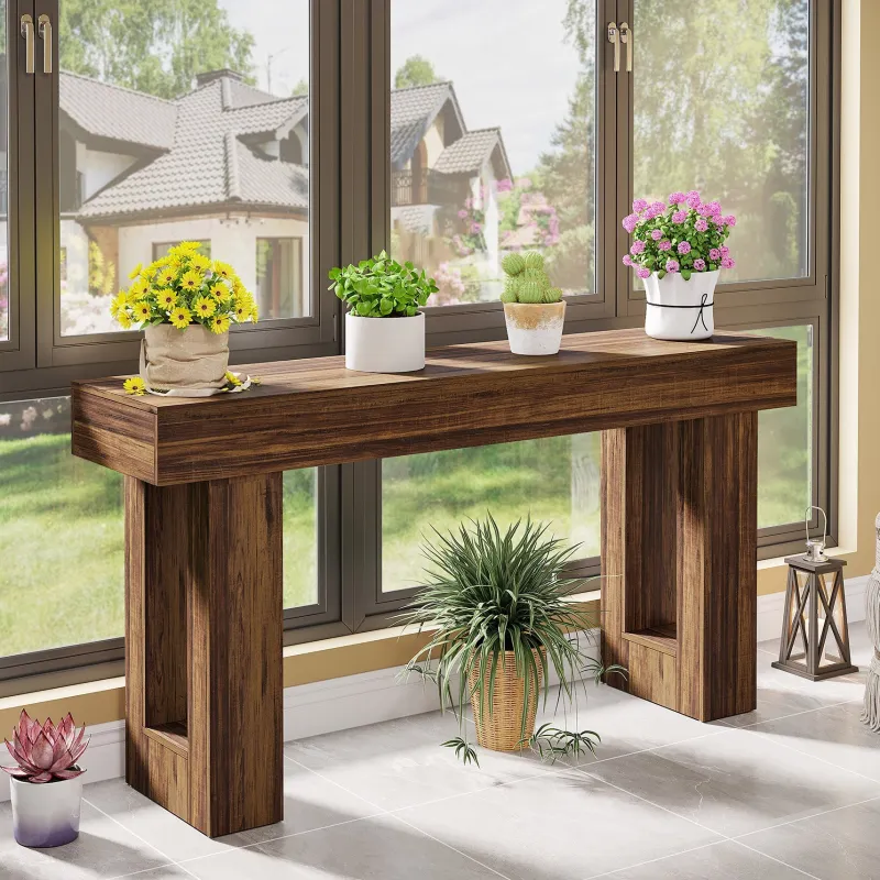 Tribesigns Console Tables|Console Tables*63 - Inch Console Table, Farmhouse Wooden Sofa Table Entryway Table