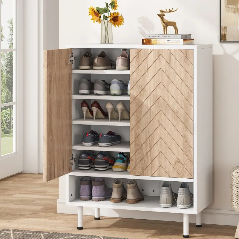 Tribesigns Shoe Racks & Cabinets|Shoe Racks & Cabinets*18 - Pair Shoe Cabinet, 6 - Tier Shoe Rack Organizer Cabinet with Door