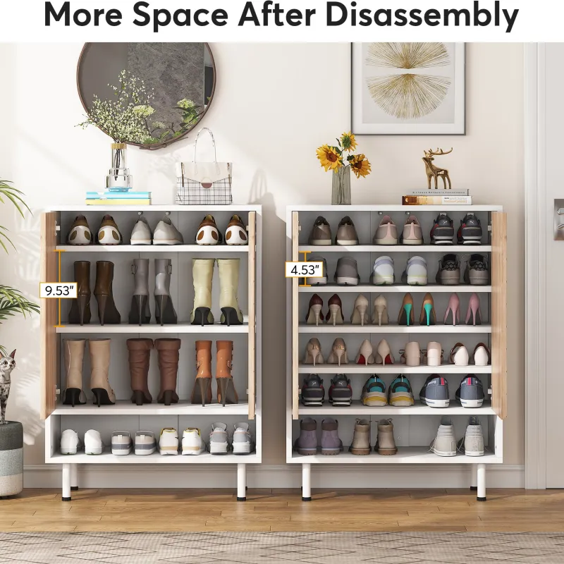 Tribesigns Shoe Racks & Cabinets|Shoe Racks & Cabinets*18 - Pair Shoe Cabinet, 6 - Tier Shoe Rack Organizer Cabinet with Door