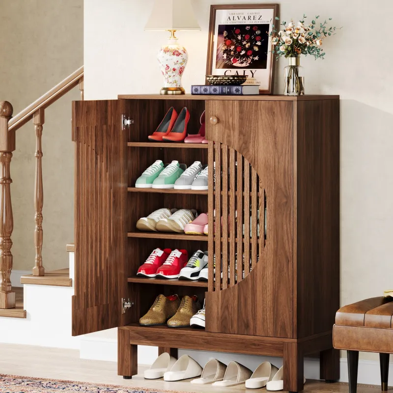 Tribesigns Shoe Racks & Cabinets|Shoe Racks & Cabinets*20 - Pair Shoe Cabinet, Stylish Shoe Rack Organizer With Doors