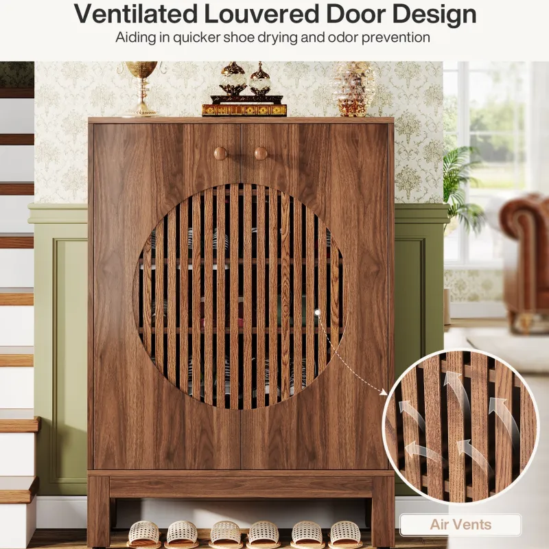 Tribesigns Shoe Racks & Cabinets|Shoe Racks & Cabinets*20 - Pair Shoe Cabinet, Stylish Shoe Rack Organizer With Doors