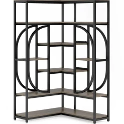 Tribesigns Bookcases & Bookshelves|Bookcases & Bookshelves*7 - Shelf Corner Bookshelf, L - Shaped Bookcase Display Rack