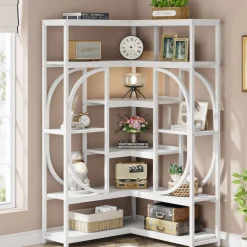 Tribesigns Bookcases & Bookshelves|Bookcases & Bookshelves*7 - Shelf Corner Bookshelf, L - Shaped Bookcase Display Rack