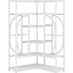 Tribesigns Bookcases & Bookshelves|Bookcases & Bookshelves*7 - Shelf Corner Bookshelf, L - Shaped Bookcase Display Rack