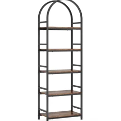 Tribesigns Corner Shelves|Corner Shelves*4 - Tier / 5 - Tier Bookshelf, Arched Bookcase Display Rack with Storage Shelves