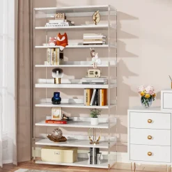 Tribesigns Bookcases & Bookshelves|Bookcases & Bookshelves*8 - Tier Bookshelf, Acrylic Bookcase Storage Display Shelf