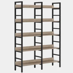 Tribesigns Bookcases & Bookshelves|Bookcases & Bookshelves*5 - Tier Bookshelf, Double Wide Bookcase Storage Shelves Unit