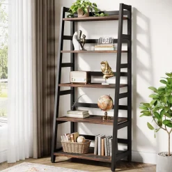 Tribesigns Bookcases & Bookshelves|Bookcases & Bookshelves*5 - Tier Bookshelf, Ladder Bookcase Etagere Storage Shelf