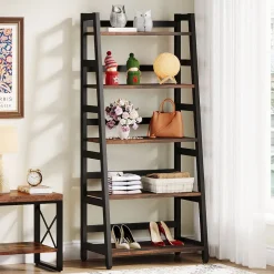 Tribesigns Bookcases & Bookshelves|Bookcases & Bookshelves*5 - Tier Bookshelf, Ladder Bookcase Etagere Storage Shelf