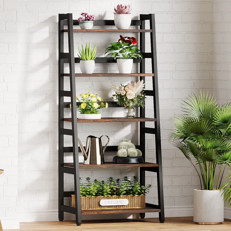 Tribesigns Bookcases & Bookshelves|Bookcases & Bookshelves*5 - Tier Bookshelf, Ladder Bookcase Etagere Storage Shelf