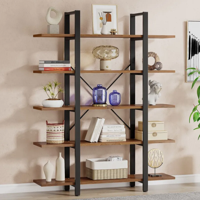 Tribesigns Bookcases & Bookshelves|Bookcases & Bookshelves*5 - Tier Bookshelf, Open Etagere Bookcase Storage Display Rack