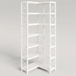 Tribesigns Corner Shelves|Corner Shelves*7 - Tier Corner Bookshelf Corner Bookcase Storage Display Rack