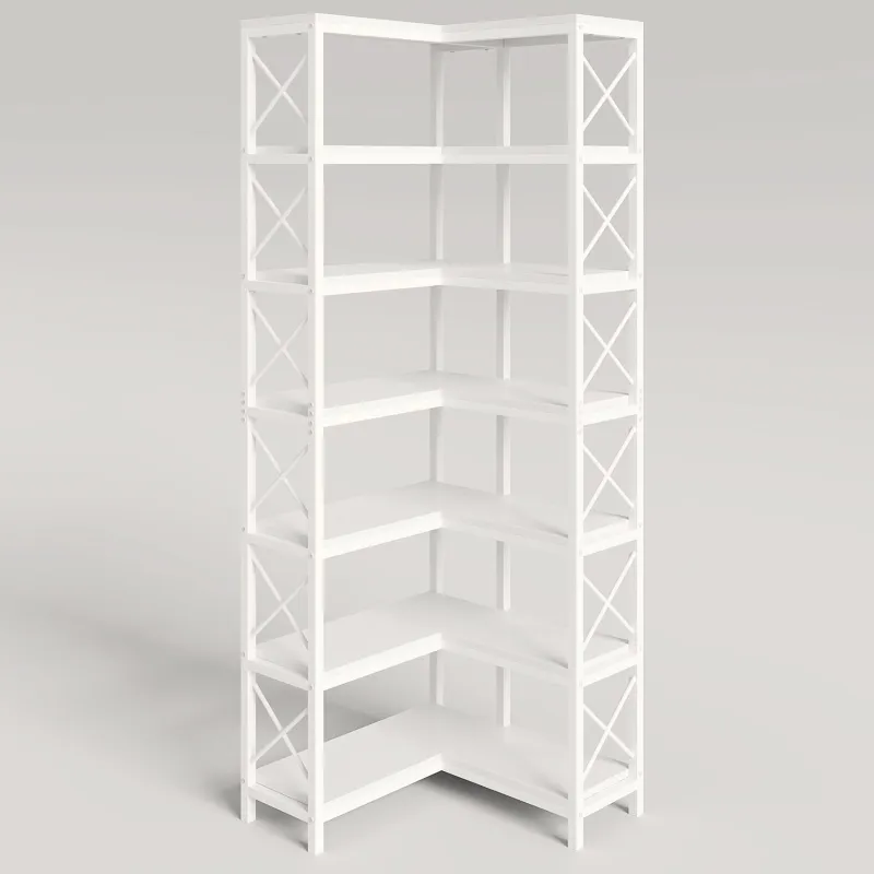 Tribesigns Corner Shelves|Corner Shelves*7 - Tier Corner Bookshelf Corner Bookcase Storage Display Rack