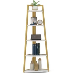 Tribesigns Bookcases & Bookshelves|Bookcases & Bookshelves*5 - Tier Corner Shelf, 70