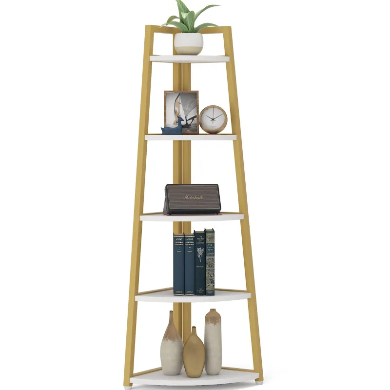 Tribesigns Bookcases & Bookshelves|Bookcases & Bookshelves*5 - Tier Corner Shelf, 70" Tall Corner Ladder Shelf Small Bookshelf