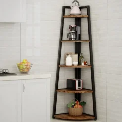 Tribesigns Bookcases & Bookshelves|Bookcases & Bookshelves*5 - Tier Corner Shelf, 70