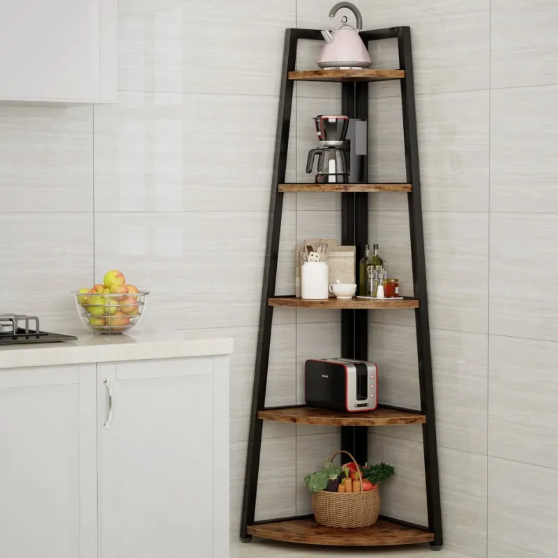 Tribesigns Bookcases & Bookshelves|Bookcases & Bookshelves*5 - Tier Corner Shelf, 70" Tall Corner Ladder Shelf Small Bookshelf
