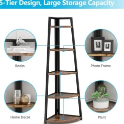 Tribesigns Bookcases & Bookshelves|Bookcases & Bookshelves*5 - Tier Corner Shelf, 70