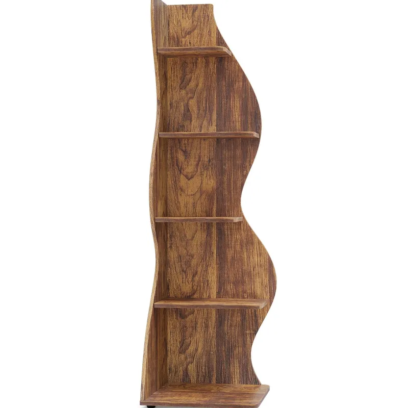 Tribesigns Corner Shelves|Corner Shelves*5 - Tier Corner Shelf, Modern Wall Corner Bookshelf Bookcase