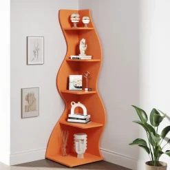 Tribesigns Corner Shelves|Corner Shelves*5 - Tier Corner Shelf, Modern Wall Corner Bookshelf Bookcase