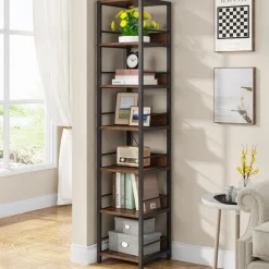 Tribesigns Corner Shelves|Corner Shelves*6 - Tier Corner Shelf, Narrow Etagere Bookshelf Storage Rack