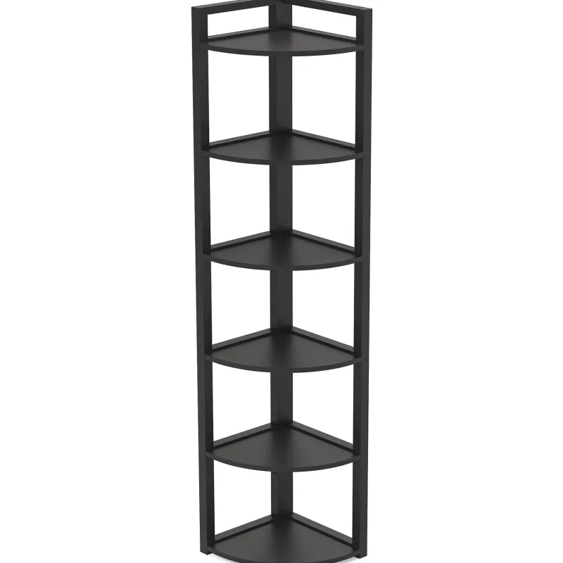 Tribesigns Corner Shelves|Corner Shelves*6 - Tier Corner Shelf, Small Corner Bookshelf Storage Rack
