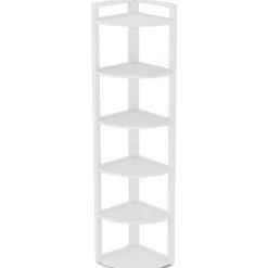 Tribesigns Corner Shelves|Corner Shelves*6 - Tier Corner Shelf, Small Corner Bookshelf Storage Rack