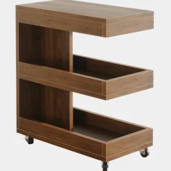 Tribesigns End & Side Tables*3 - Tier End Table, Rolling Side Table Sofa Snack Table With Storage
