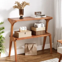 Tribesigns End & Side Tables*2 - Tier End Table, Slim Sofa Side Table with Storage Shelf