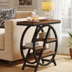 Tribesigns End & Side Tables*4 - Tier End Table, Small Side Table Snack Table with Storage Shelves