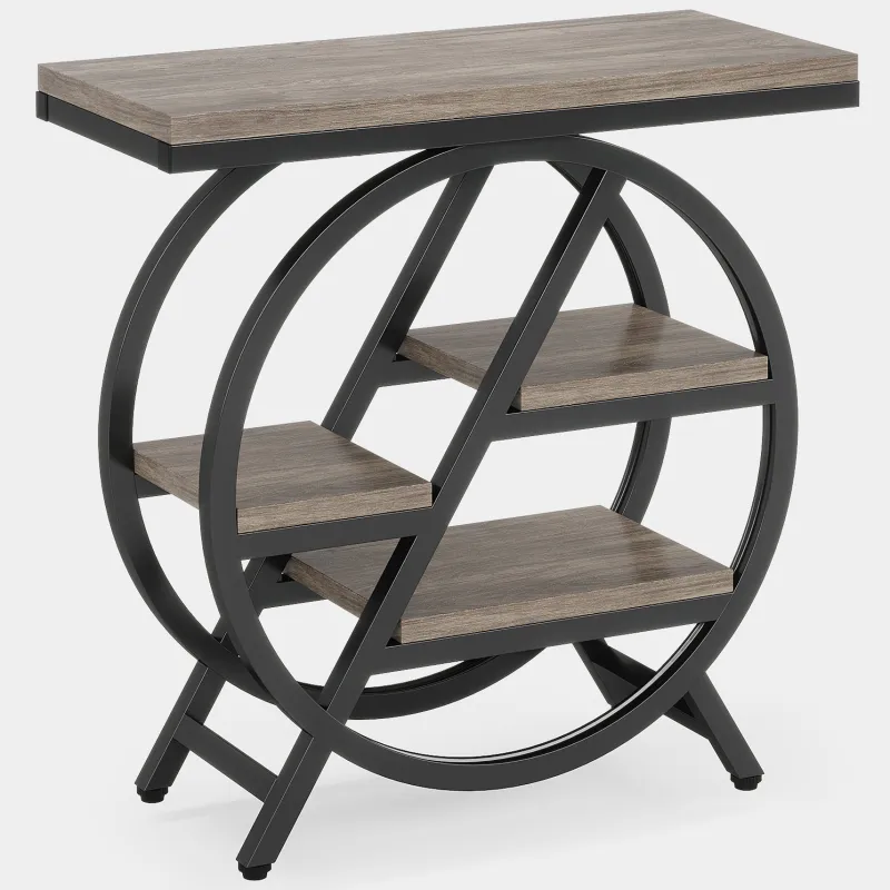 Tribesigns End & Side Tables*4 - Tier End Table, Small Side Table Snack Table with Storage Shelves
