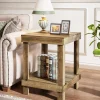 Tribesigns End & Side Tables*2 - Tier End Table, Square Side Table Nightstand with 2 Storage Shelves