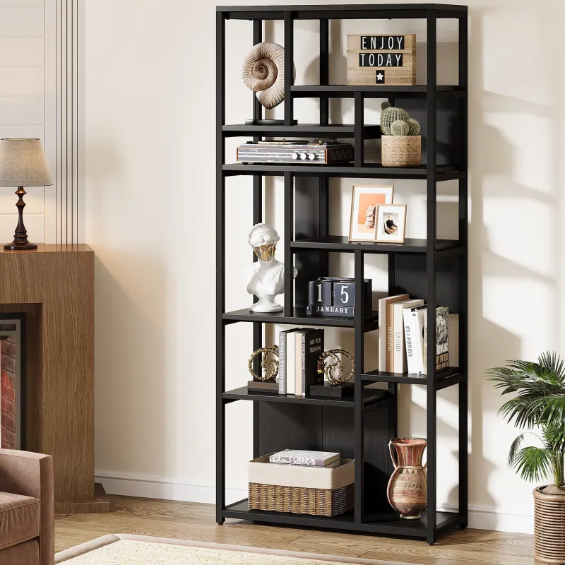 Tribesigns Bookcases & Bookshelves|Bookcases & Bookshelves*8 - Tier Etagere Bookshelf, 70.9" Freestanding Wood Bookcase