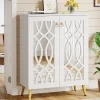Tribesigns Shoe Racks & Cabinets|Shoe Racks & Cabinets*5 - Tier Shoe Cabinet, 25 - Pair Mirrored Shoe Rack Storage Organizer