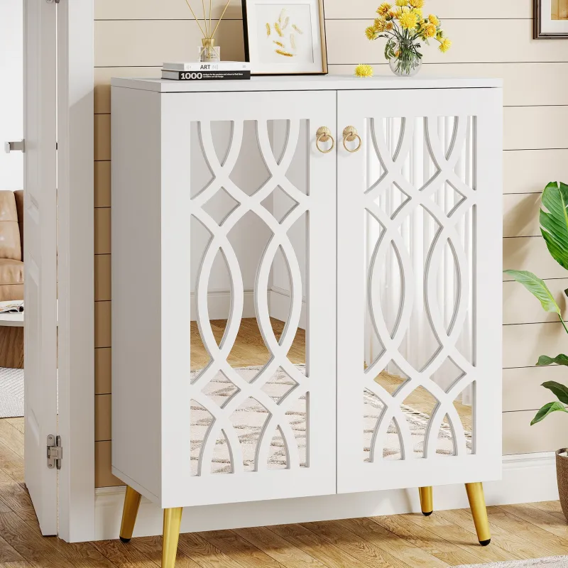 Tribesigns Shoe Racks & Cabinets|Shoe Racks & Cabinets*5 - Tier Shoe Cabinet, 25 - Pair Mirrored Shoe Rack Storage Organizer