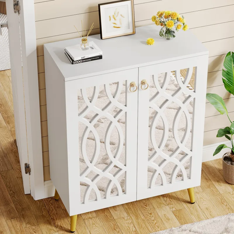 Tribesigns Shoe Racks & Cabinets|Shoe Racks & Cabinets*5 - Tier Shoe Cabinet, 25 - Pair Mirrored Shoe Rack Storage Organizer