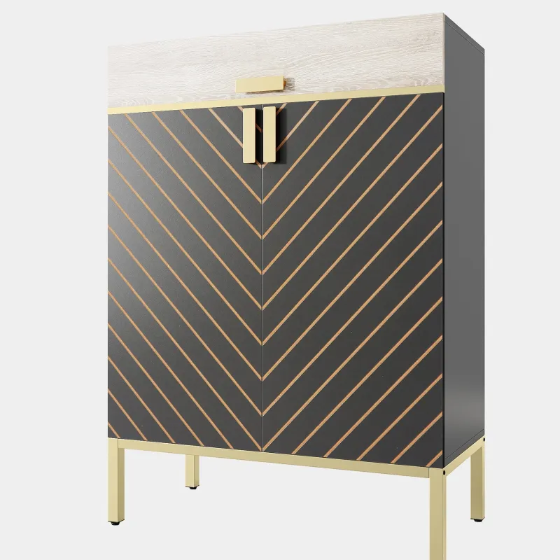 Tribesigns Shoe Racks & Cabinets|Shoe Racks & Cabinets*4 - Tier Shoe Cabinet, Modern Shoe Rack Storage Organizer with Drawers